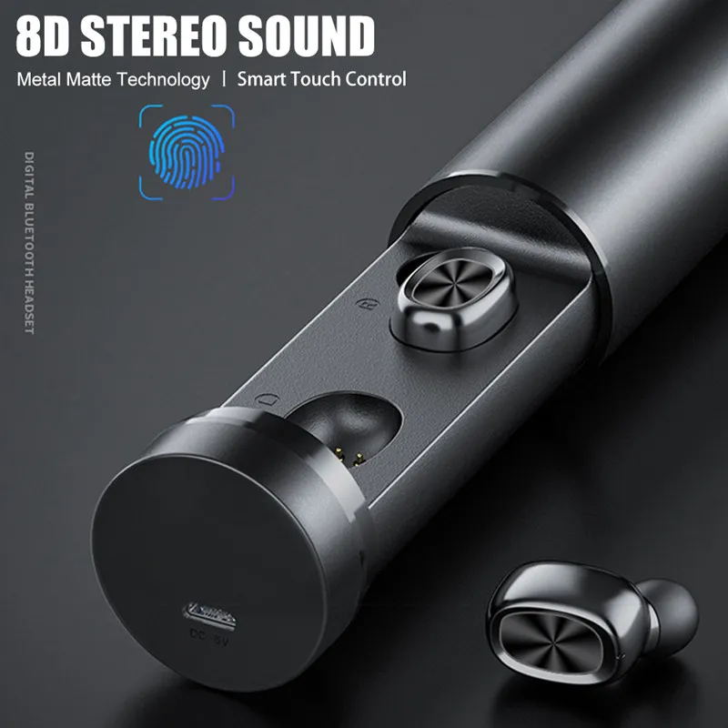 TWS Bluetooth 5 0 Wireless Earphones 8D HIFI Noise Cancelling Power Display Earbuds Music Headset For Xiaomi Samsung Huawei