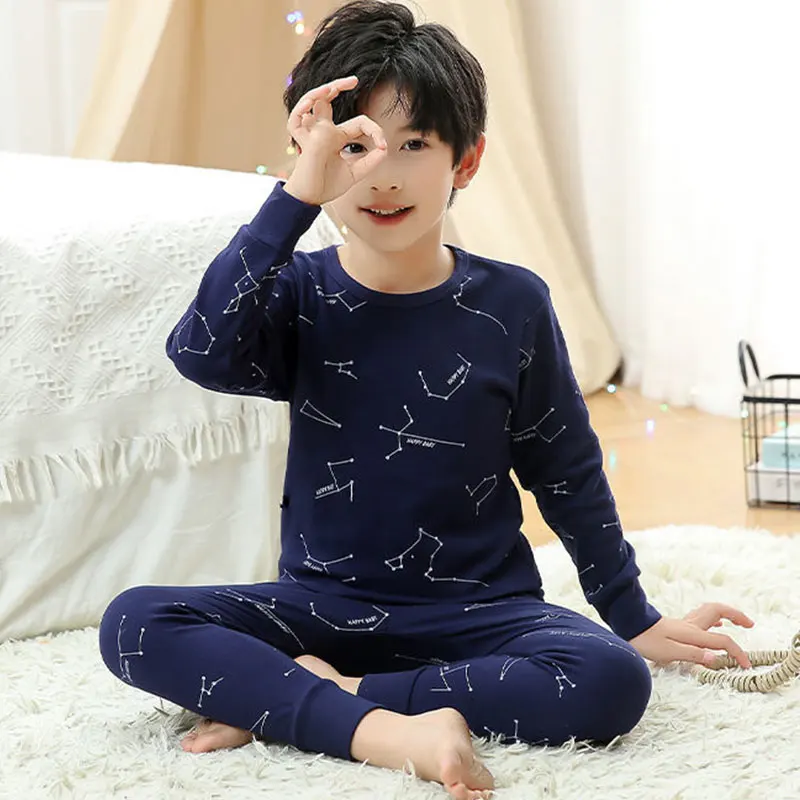 Toddler Baby Boys Pajamas Clothes Long Sleeve Children's Clothing Sleepwear Cotton Pyjamas Sets
