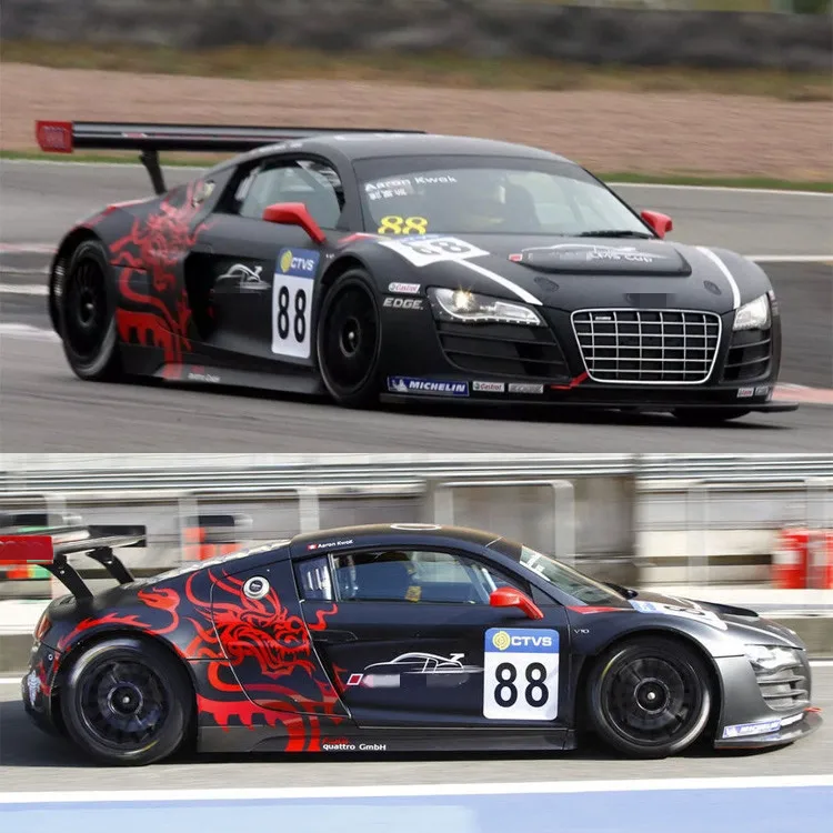 

Racing Sticker For Audi R8 Body Door Hood Sticker New R8 Exterior Decoration Modified Dragon Pattern Foil