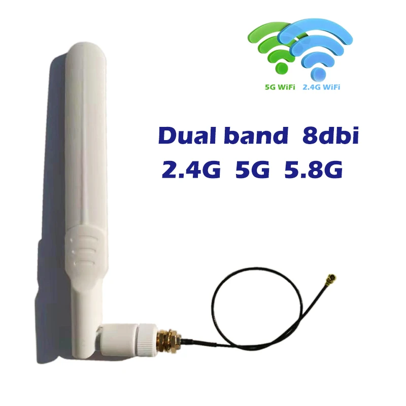 10-Pack Dual Band 2.4GHz 5GHz 6dBi RP-SMA Antenna for WiFi Extender Booster AP