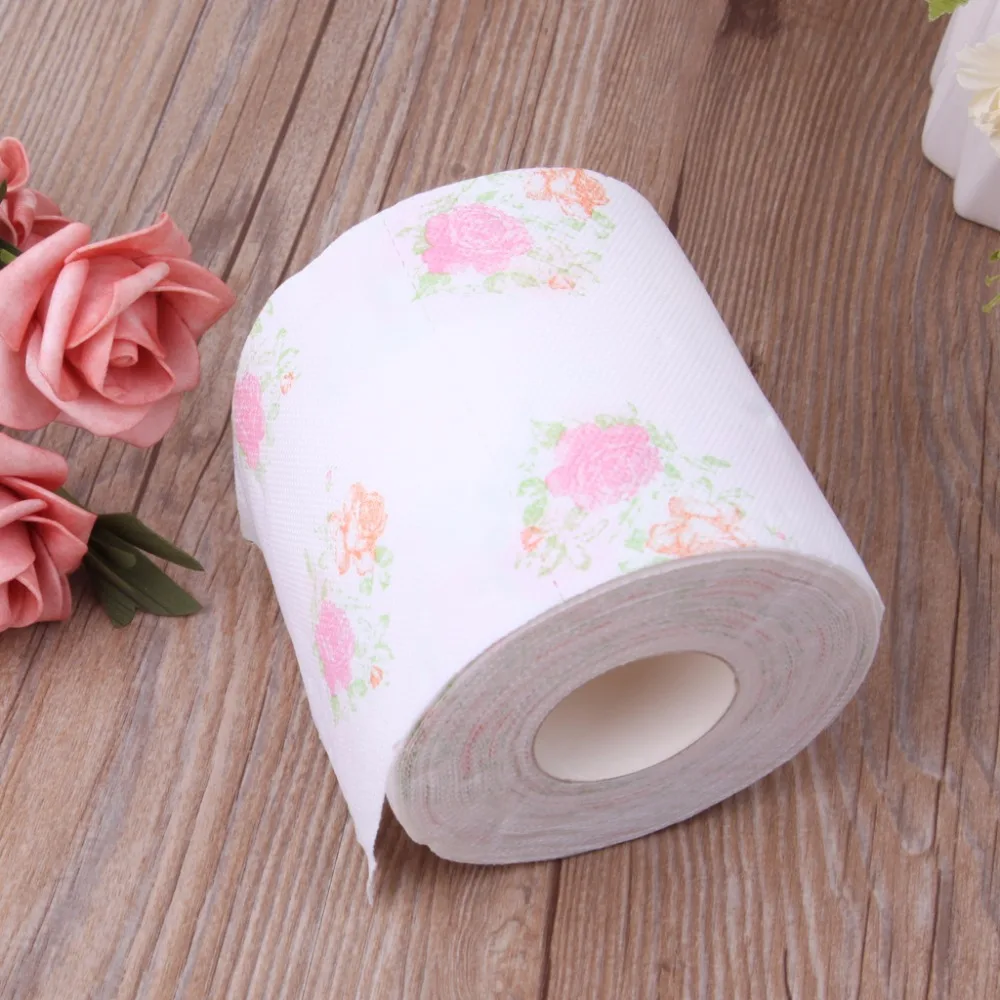 Прочный цветочный туалетный рулон бумажных салфеток для ванной комнаты, новинка, забавный подарок, гигиеническая туалетная бумага для здоровья