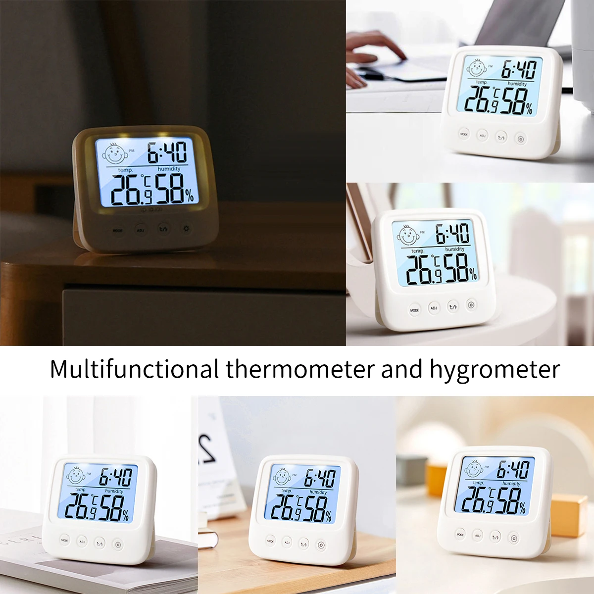 Multifunctional Indoor Hygrometer Thermometer Convenient Digital