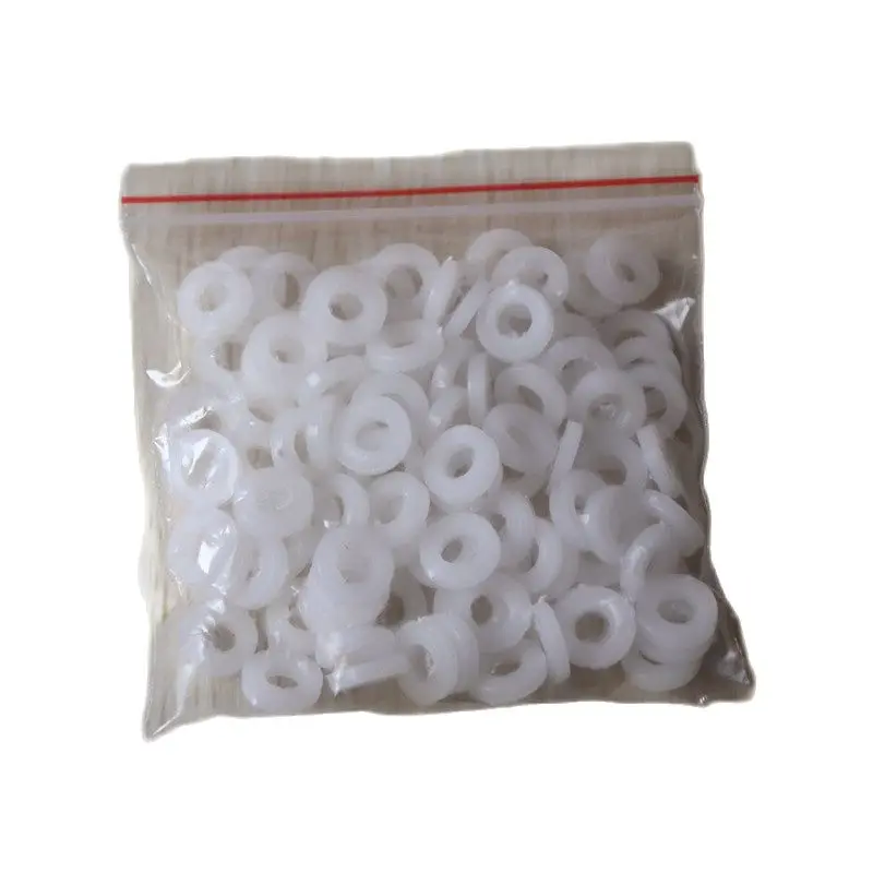 Nylon Washer Nylon Washer for Drum Screw Drum Lug 100Pcs White Nylon Plastic Flat Washers Plane Spacer Insulation Seals Gasket Ring