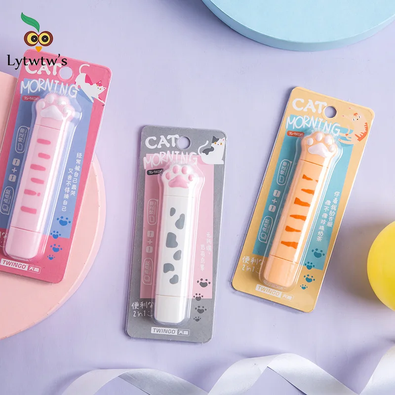 1 Pcs Cat Claw Stationery Office School Gift Corrector Correction Tape correction tape