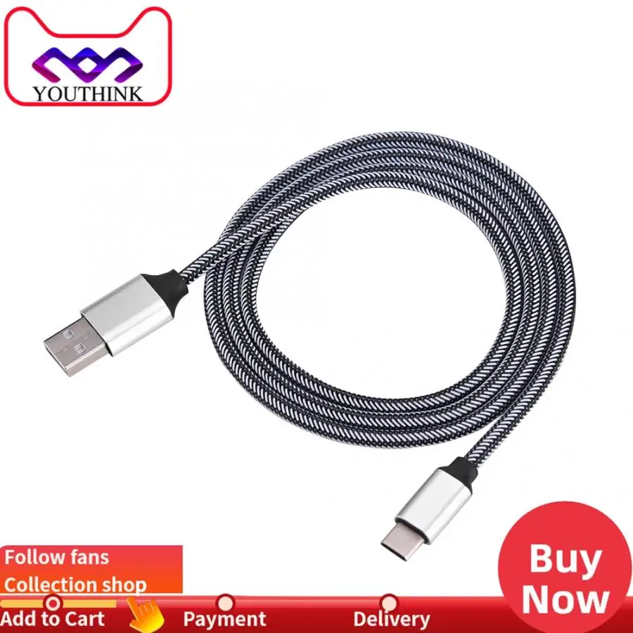 1 м тип-c USB 2,0 Плетеный USB кабель 3 А кабели для зарядки и 480 Мбит/с кабель для синхронизации данных для Letv телефонов Xiaomi huawei type C