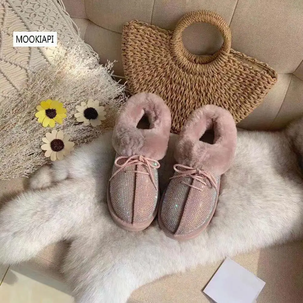 

Australia's top quality women's shoes in 2019, the latest diamond-inlaid women's snow boots, real sheepskin, natural wool, free