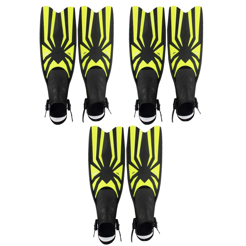 Adults Adjustable Flippers Short Fins Diving Snorkeling Training Equipment Gear Mixed Color Swiming Flippers  Pool Accessories