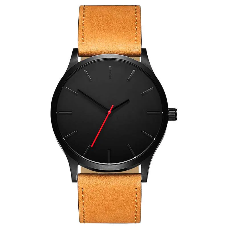 Мужские часы, модные часы для мужчин,, Топ бренд, роскошные часы, мужские спортивные часы, кожа, на каждый день, reloj hombre erkek kol saati - Цвет: black khaki