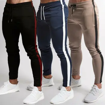 

Men's Jogger Pants Fashion Sports Gym Workout Hip Hop Track Trousers Long Slacks 2019 hot sale
