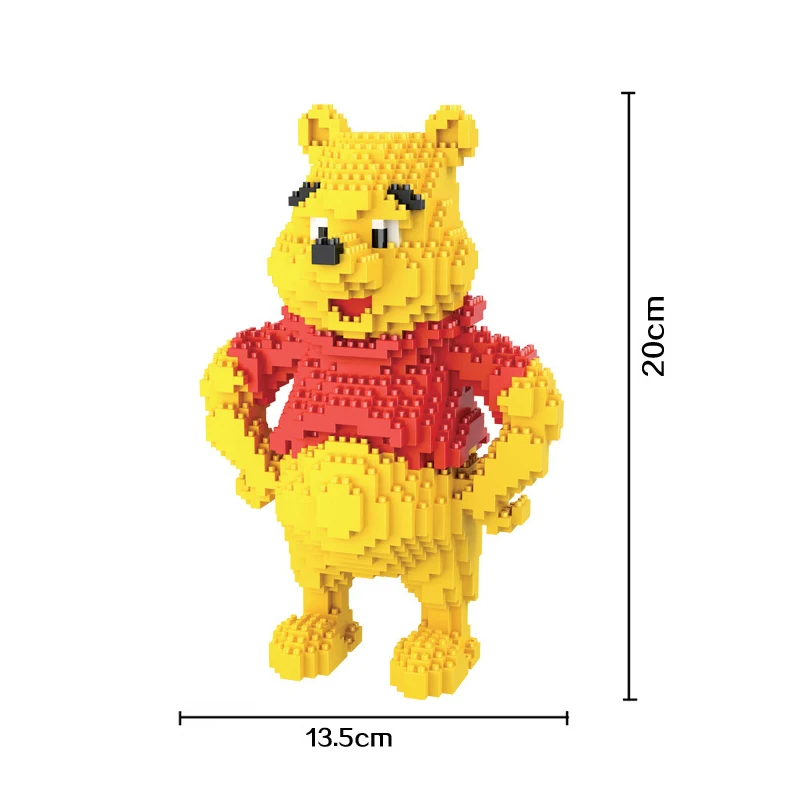 

Anime figures compatible mini action sponge baby 9016 magic 1650pcs yellow bear building block model children toys Easter gift