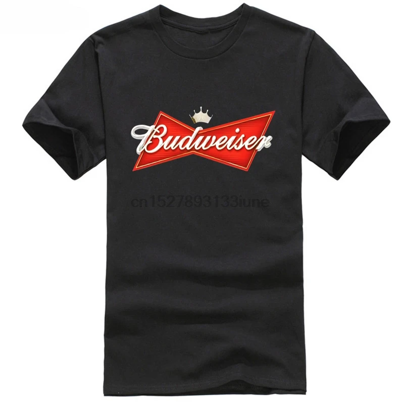 Новинка Мужская футболка лучшее качество с логотипом Budweiser Beer Повседневная