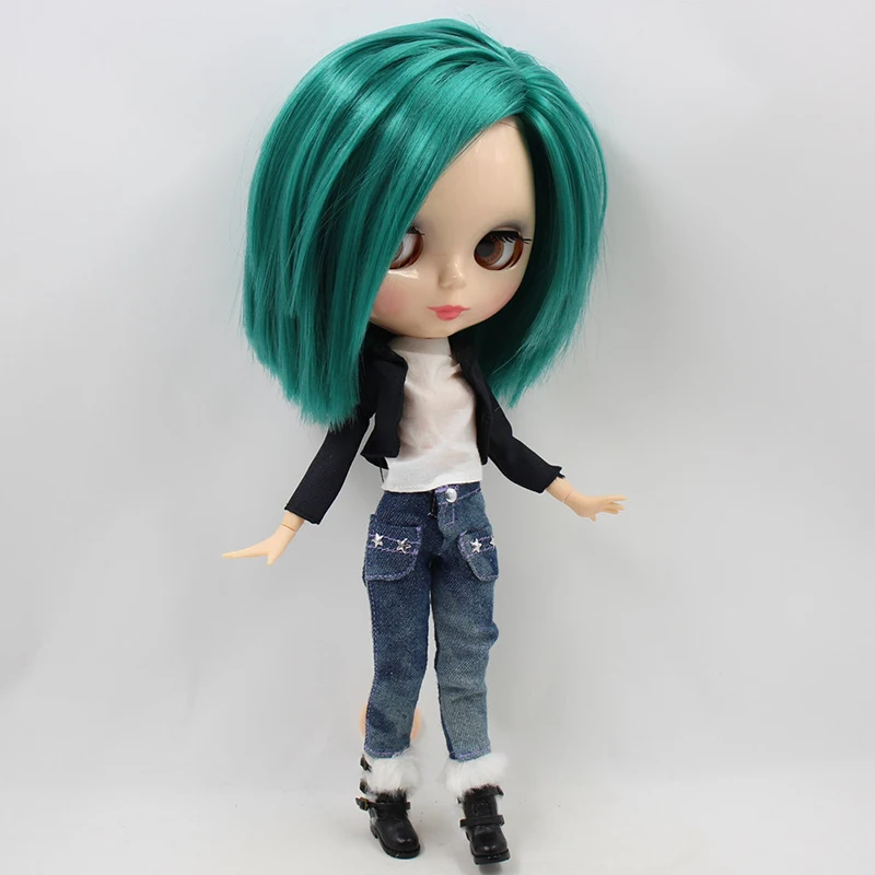 Blyth кукольные 1/6 шарнирное тело из белой кожи зеленого цвета волос Косметика "сделай сам" 30 см bjd подарки для девочек. № 1206