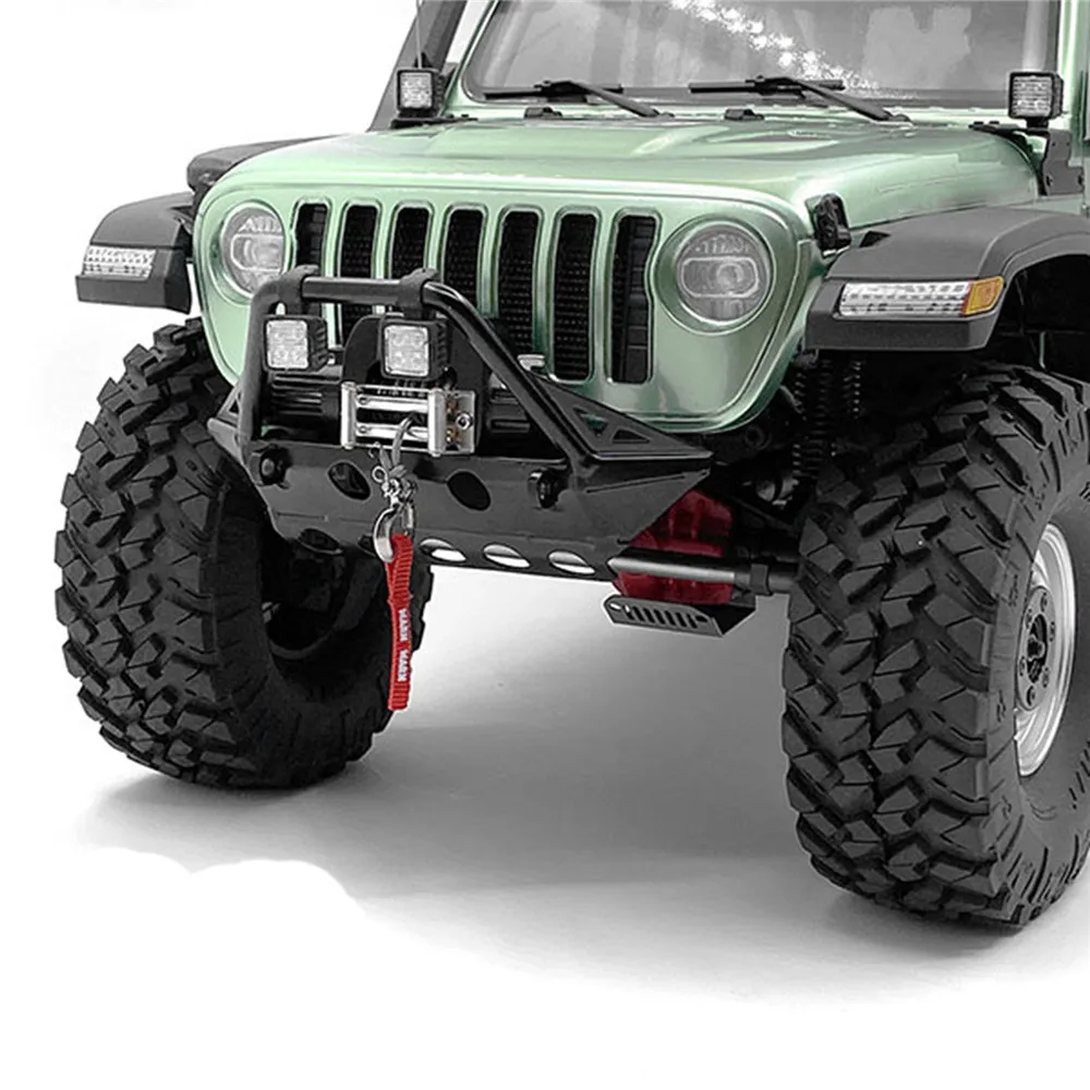 

Upgrade Front Bumper & Spotlight Searchlight for 1/10 Axial SCX10 III TUBE RC Car Accessories Parts