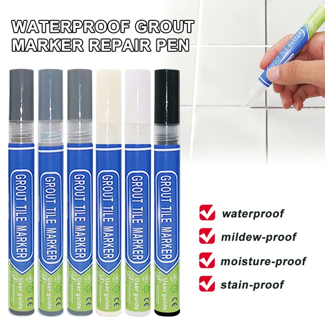 Home Tile Grout Pen Water Resistant Kitchen Instant Tile Repair Anti Mould  Professional Grout Marker White/Grey/Yellow - AliExpress