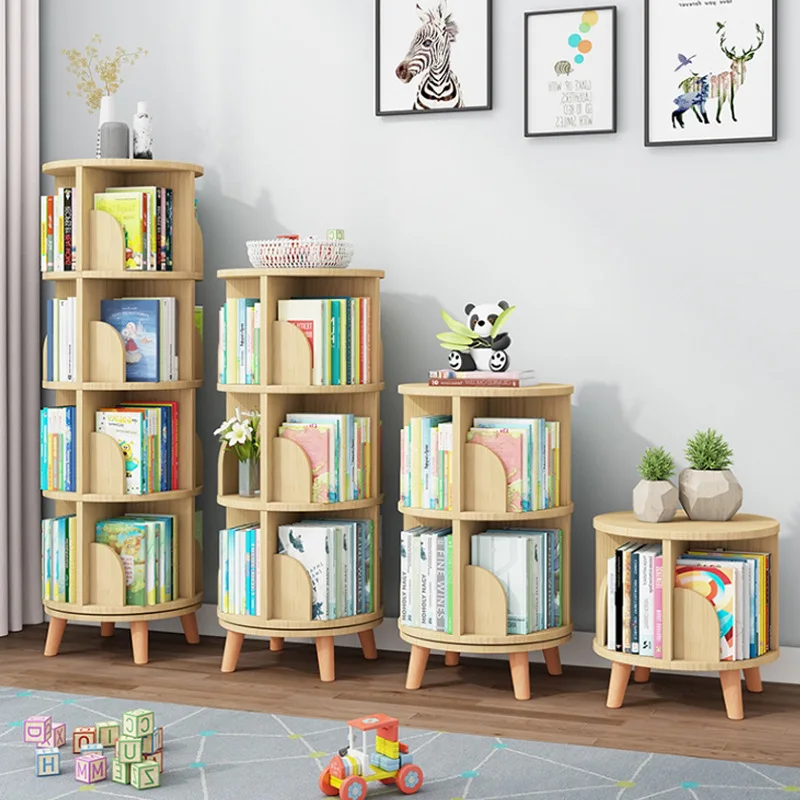 Rotating Bookcases solid wood rotatable bookcase 360 degree rotated