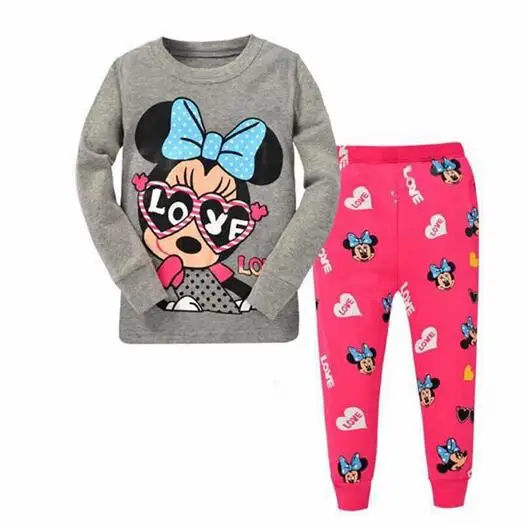 New Girls Boys Long Sleeve T-shirt + Pants Underwear 2pcs Children's Clothes Set Baby Kids Home Wear Pajamas Sleepwear Suit | Мать и