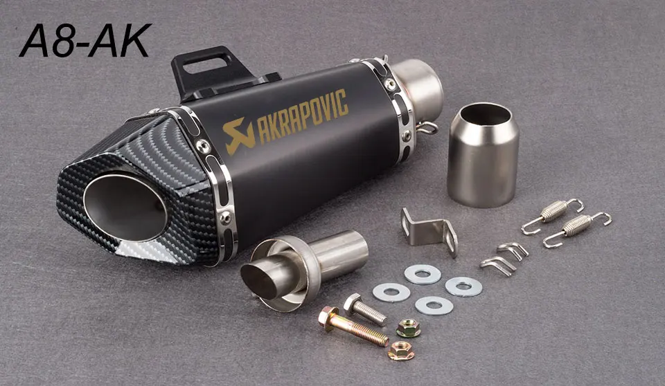 51 мм Akrapovic мотоцикл глушитель выхлопной трубы Малый шестиугольный выхлопной Yoshimura для R6 FZ8 DUKE390 R25