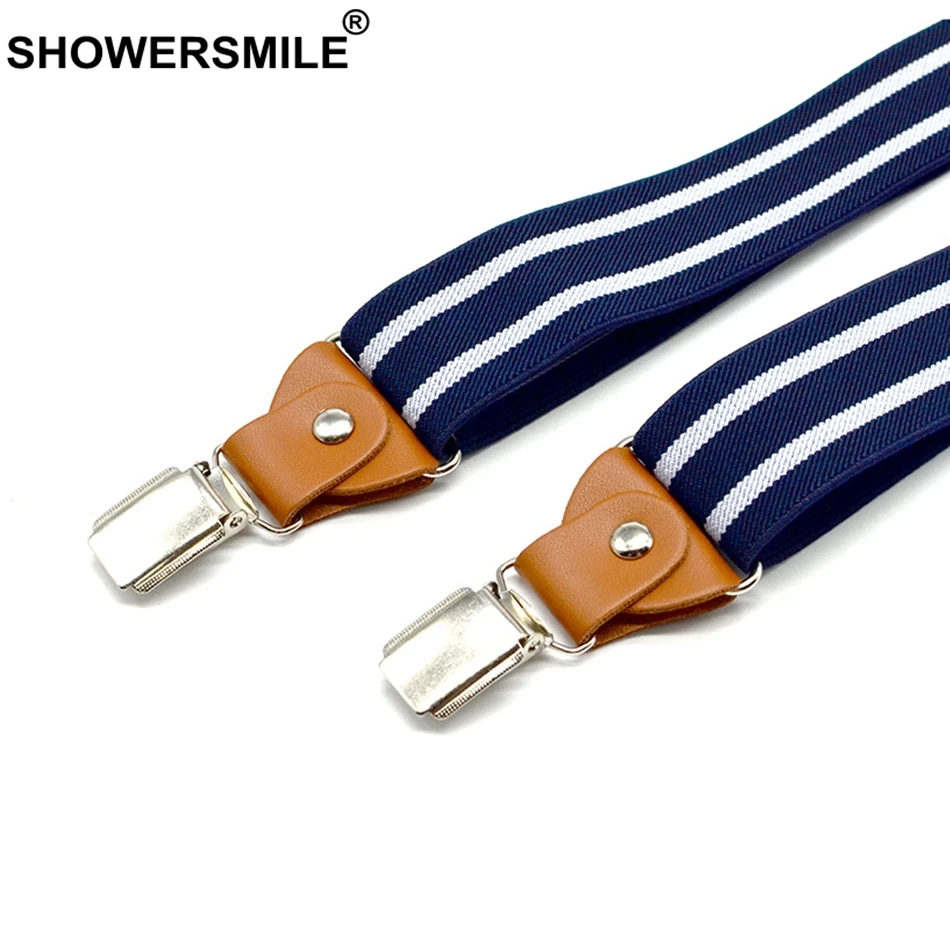 SHOWERSMILE мужской пояс для подтяжек темно синий унисекс Женские Подтяжки взрослых
