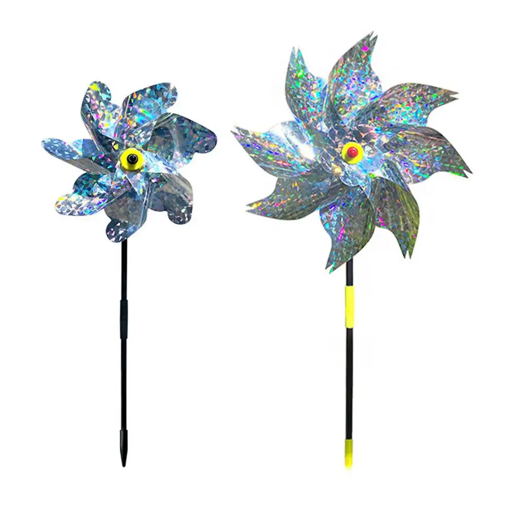 Bird Repeller Reflective Pinwheels Garden Plant Flower Lawn Decoration Scare Birds Away For Barns Crops Orchards Trees - Цена: 64,87 - 138,04 руб.
