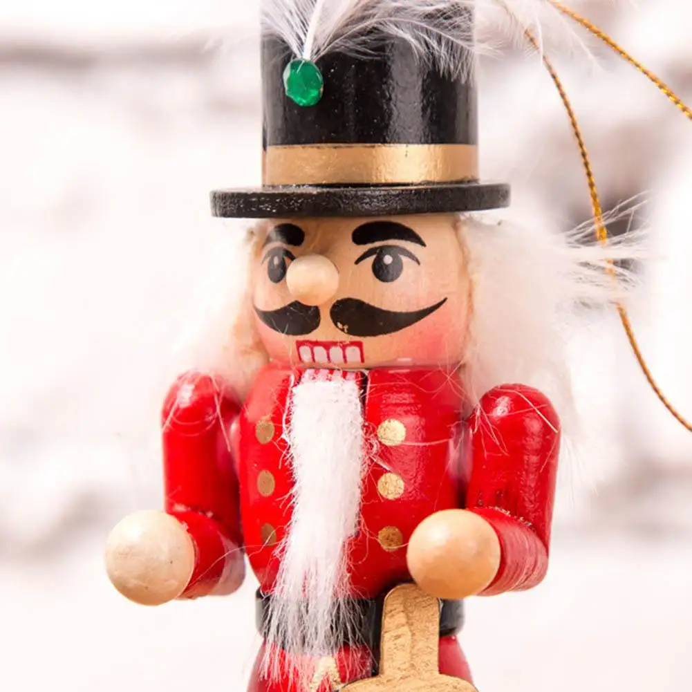 12 см 6 шт набор деревянная кукла Щелкунчик кукольный солдат форма украшения кулон Новогодняя Рождественская елка кулон украшения