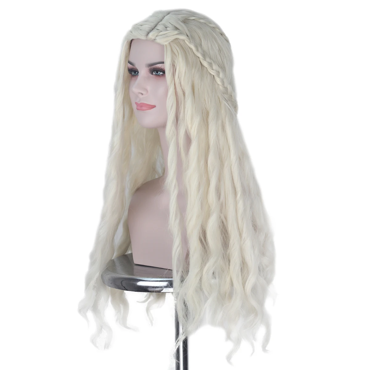 Длинные волнистые светлые парики для костюма Khaleesi косплей Дейнерис Таргариен