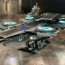 Щит Helicarrier Marvel Super Heroes DIY Набор светодиодных ламп для совместимых Iegoset 76042 07043 строительные блоки игрушки-модели Подарочные