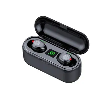 

Wireless Headphones 5.0 Dual-in-ear with Digital Display with Charging Compartment Waterproof Intelligent Noise Reduction
