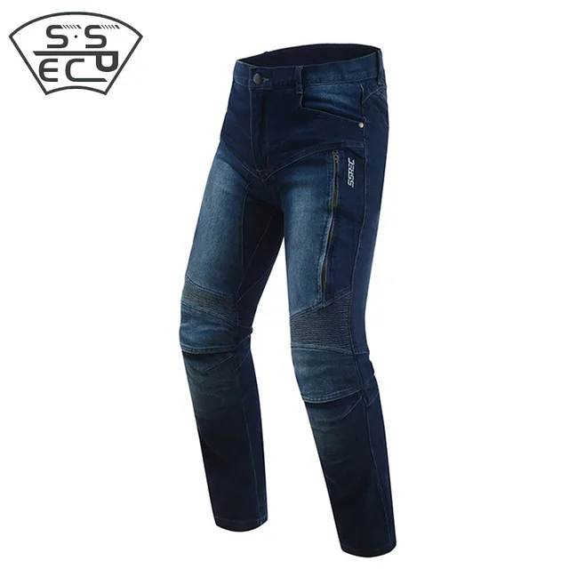 New high quality jeans for men, breathable motorcycle pants, racing pants, road protection, knee protection, spring and summer - Цвет: BLUE
