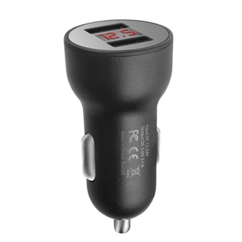 

DC 12V 24V Dual USB Car Charger Digital LED Voltage Current Display 2.1A Adapter