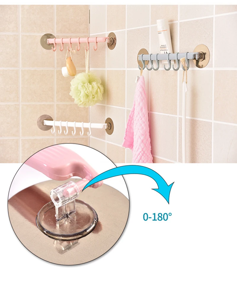Регулируемая стойка вешалок для полотенец для ванной комнаты, прочная кухонная настенная пластиковая вешалка для хранения