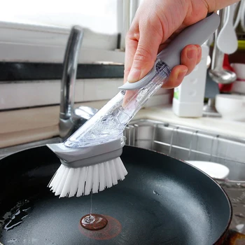 

Sale 1Set Popular Cleaning Brush Long Handle Removable Brush head Sponge Dish Washing Brush Set Kitchen Clean Tools