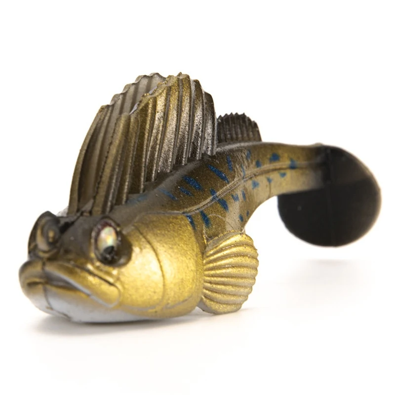 

Rubber Fishing Lures Artificial Bait Soft lure pike bass shad Packed lead fat head single hook for perch Top Water Simulation