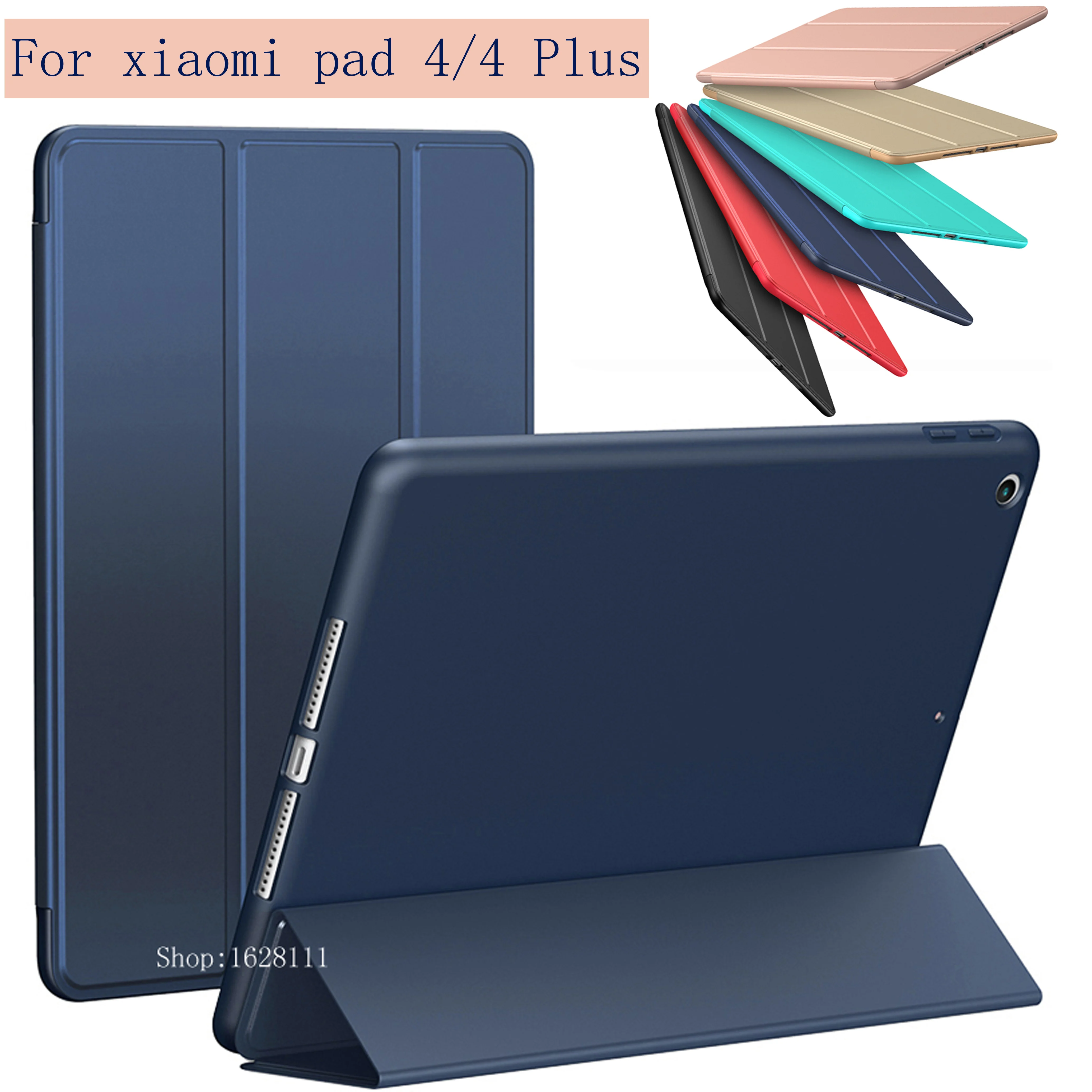 para Xiao mi Pad Pluspad4 Case Inteligente Tablet Silicone pu Capa de Couro Flip mi Manga 10.1 Full Sleeve Protector Shell