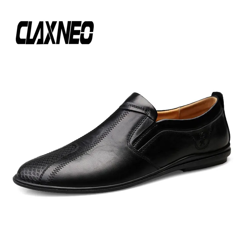 CLAXNEO/мужские мокасины; водонепроницаемые мокасины из натуральной кожи; мужские лоферы; повседневная обувь на плоской подошве; мужская кожаная обувь; дышащие слипоны