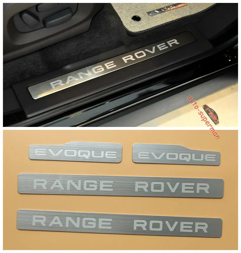 

Aluminum Door sill scuff plate Insert Trim For Range Rover Evoque 4Door 2011-up