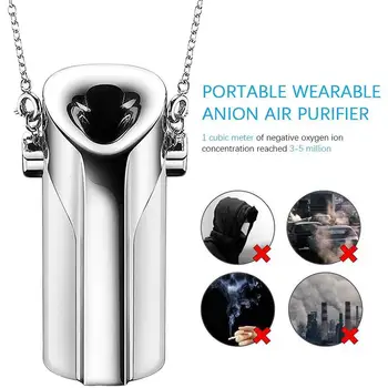 

Adoolla Mini Air Purifier Portable USB Charging Air Cleaner Hang Neck Negative Ion Generator PM2.5