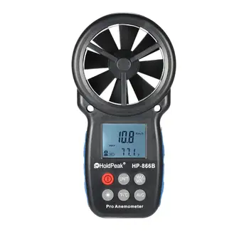 

866B Mini LCD Digital Anemometer thermometer anemometro Wind Speed Air Velocity Temperature Measuring with Backlight 40DC25