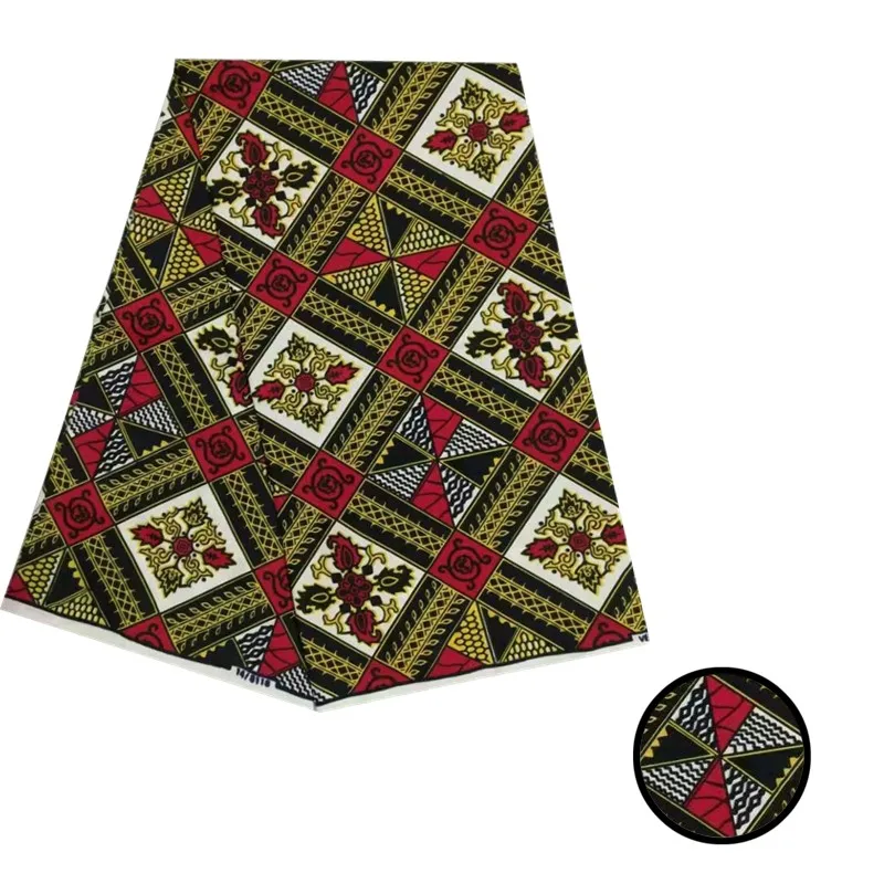 Африканский высокое качество голландский воск 6 ярдов печати Швейная африканская ткань Анкара Настоящее полиэстер вечерние платья Материал - Цвет: 016