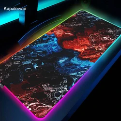 Tapis de souris Strata Liquid, RGB, grande taille XXL, accessoire pour PC de jeu, ordinateur portable, vitesse 