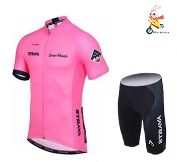 

Kids Cycling Set 2020 Pro Team Strava Cycle Jerseys Mtb Short Sleeve Jerseys Cycling Clothing Girls Boys Balance Bike Clothing