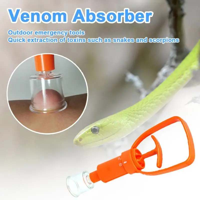 

Outdoor Survival Rescue Emergency Safety Tool Hiking Camping Survival Kit Venom Extractor Pump for Emergency First Aid Vacuum