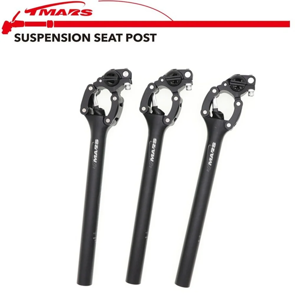 Tmars Mountain Bike Suspension Seatpost Parallelogram Damping MTB Bicycle Seat Post 27.2 28.6 30