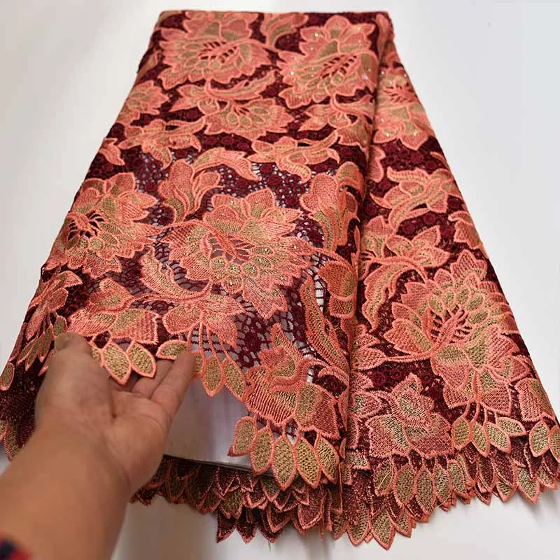 Дизайн африканская сухая кружевная Высококачественная гипюровая ткань нигерийская кружевная ткань швейцарская вуаль кружевные камни в швейцарской