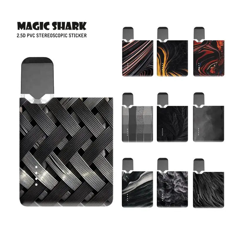 

Magic Shark New Arrivel Weave Fur Dreamy Colorful Full Wrap E Cigarette Skin Film Case Cover Sticker for OVNS JC01