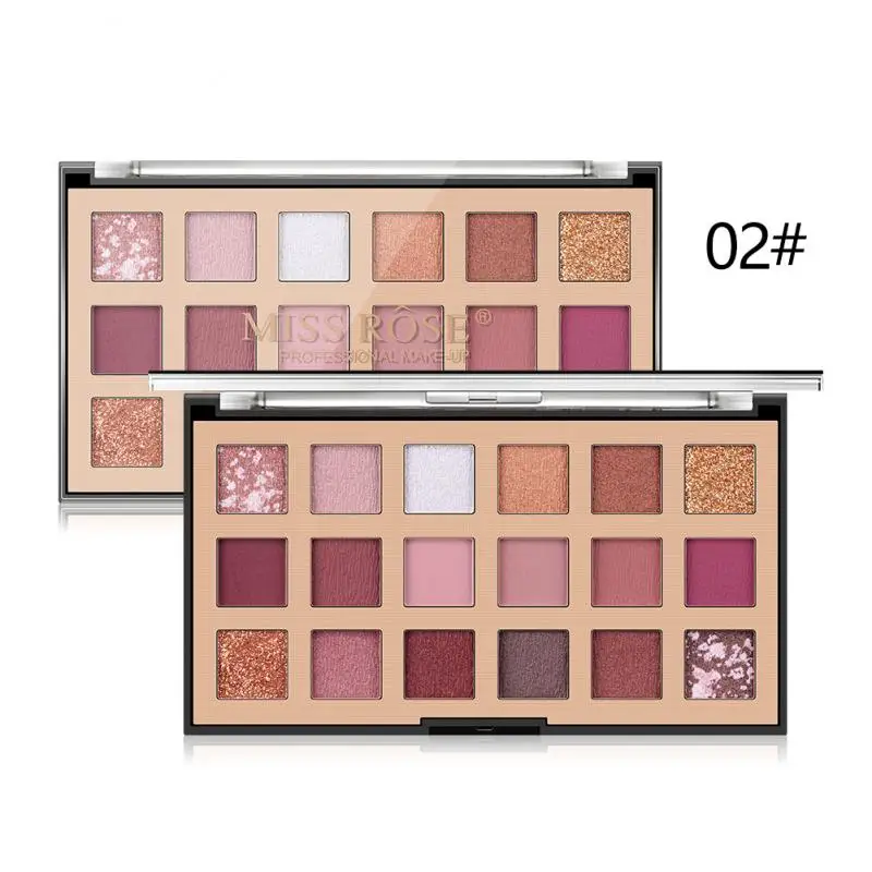 MISS ROSE матовый перламутровый блеск водостойкие тени для век Профессиональная