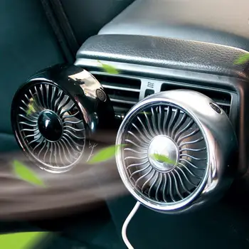 Powietrza w samochodzie klimatyzacja wylot wentylator potężne USB 3 prędkości regulowany elektrycznie kreatywny Mini kratka nawiewu powietrza w samochodzie wentylator chłodzący wnętrze tanie i dobre opinie DEAOKE NONE CN (pochodzenie)