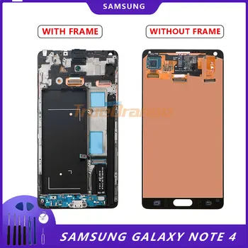 

AMOLED For Samsung Galaxy Note 4 LCD Display Touch Screen withFrame N910F For SAMSUNG Note 4 Display Note4 LCD N910A Burn-Shadow