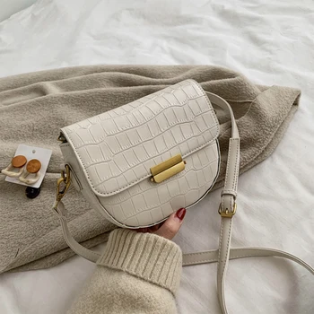 

Fashion Crocodile Pattern PU Leather Women's Handbags Small Flap Crossbody Bags Shoulder Messenger Bag Design Buckle Bags Female