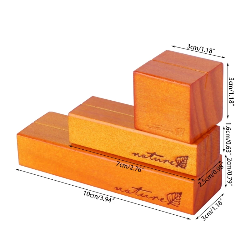 Натуральное дерево держатель для заметок блок скрепки для бумаги фото держатель для Карт Зажим стенд декор стола