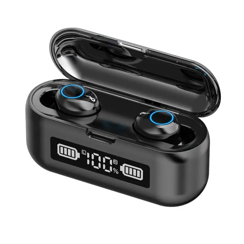 F9 45 bluetooth headset TWS laser engraving breathing light blue 5 0 out of cabin three digit display touch audifonos bluetooth